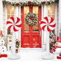 2 Pcs Christmas Inflatable Outdoor Decorations 4 FT Christmas Candy Inflatable Column Decoration for Winter Xmas Lawn Yard Garden Home Decor