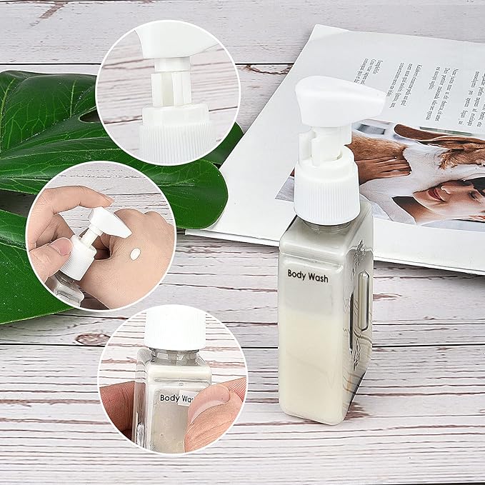Bpluma Travel Bottles, Leak Proof Containers For Toiletries TSA Approved Airplane Accessories Kits For Liquid With Labels