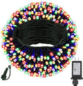 66ft 200 LED Christmas Lights - Outdoor & Indoor, Plug-in with Timer & Memory, 8 Modes Twinkle Xmas String Lights for Tree, Wreath & Party Decor, Multicolor