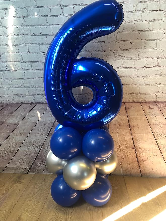Night Blue Number 0 Balloon 40 Inch, 0 Balloon Numberfor 10th 20th 30th 40th 50th 60th Birthday Decorations, Night Blue Party Supplies for Men Women