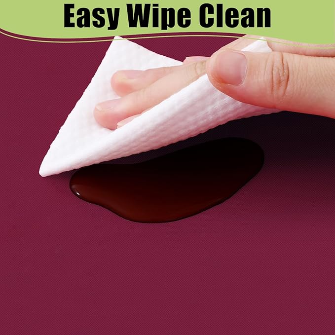 Smiry Disposable Table Cloth - 10 Pack, 54 x 108 Inch Waterproof Rectangle Tablecloths for Parties, Decorative Plastic Table Cover, Leakproof & Sturdy, Wine Red