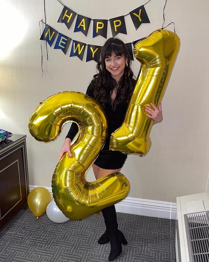 Gold Number 11 Balloon 40 Inch, 11th Birthday Party Decorations for Children, Giant 11 Foil Balloon for Party Supplies