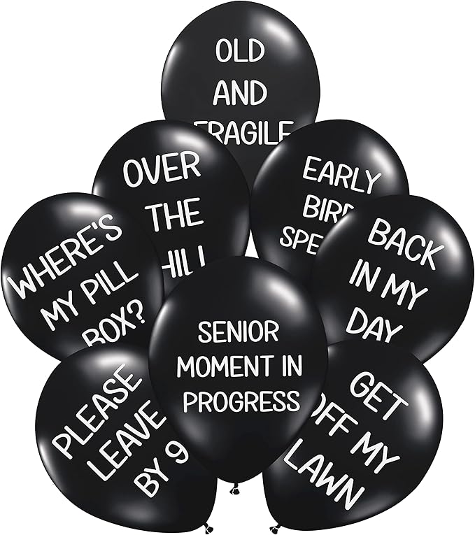 Funny Abusive Balloons | Fun Decoration for Adult Birthday Party (8 Pack Rated E)