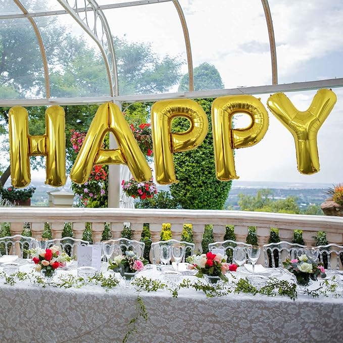 40 Inch Letter Balloons, Large Gold J Balloon Letter Decor, A to Z Letter Balloons, Helium Balloons, J Foil Balloon for Birthday Party Anniversary Supplies Decorations