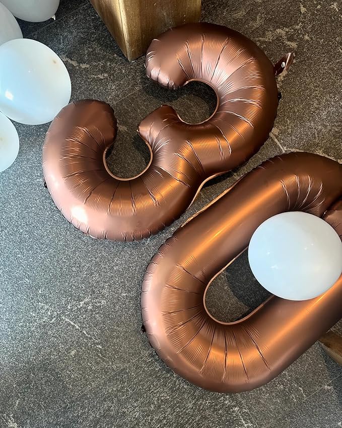 Dark Brown 8 Balloon, Coffee Brown Number Balloons 40 Inch, 8th Chocolate Birthday Decorations for Boys Girls Birthday Balloons Party Supplies, Number 8 Balloon