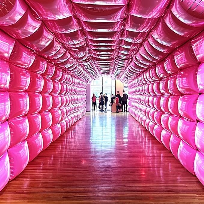 NISOCY 36PCS Hot Magenta Pink Square Foil Balloons Wall Backdrop Double Sided Metallic Pink Balloons Arch Kit for Anniversary Bachelorette Birthday Engagement Bridal Baby Shower Party Decorations