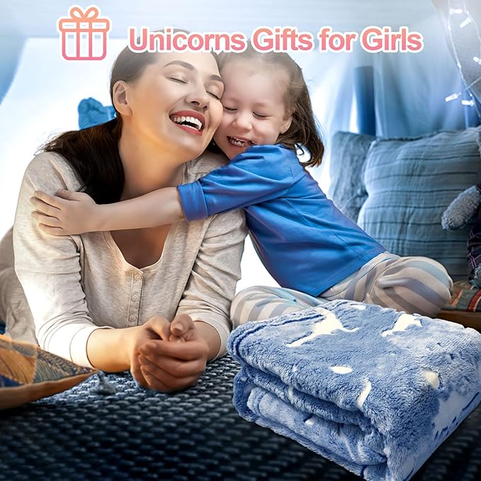 TEHALK Dinosaur Blanket for Boys Girls Glow in The Dark Blankets for Boys Soft Fleece Blankets for Kids 30"x 40"
