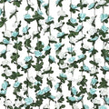 MARTINE MALL Flower Garland - 8 Strands 66Ft Rose Vines for Bedroom, Blue and White Rose Floral Garland for Room Birthday Wedding Party Garden Wall Decor