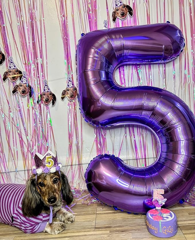 40 Inch Purple Number 0 Balloon, Giant Number 0 Balloons for 10th 20th 30th 40th Birthday Decorations, Party Supplies for Baby Boy Girl, Purple Party Decor