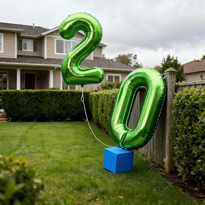40 Inch Large Foil Helium Number Balloon Birthday Wedding Party 0-9 (Green, 5)