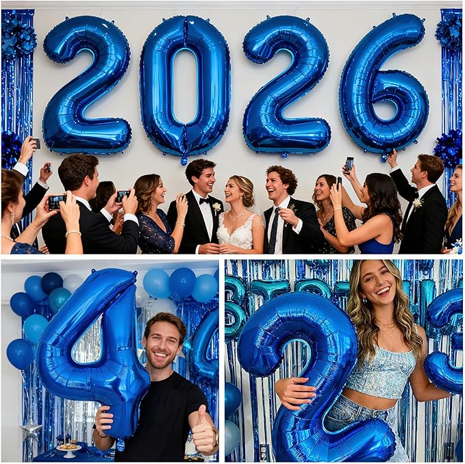 Smlpuame 40 Inch Navy Blue 7 Balloon for 7th Birthday Party, Blue Seven Number Balloon 17 27 67 Birthday Decorations for Boys Girls Men Women, Helium Giant Foil Number 7 Balloon