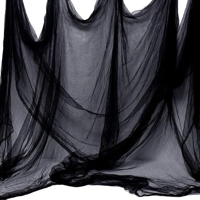 Halloween Black Creepy Cloth 315 x 79 inch Spooky Halloween Decoration for Haunted Houses Outdoor Party Supplies