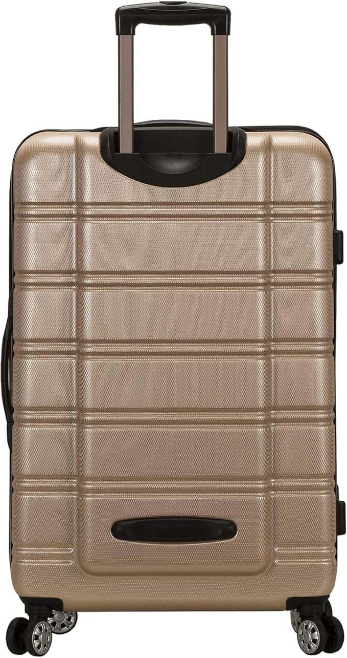 Rockland Melbourne Hardside 2 Piece Expandable Spinner Wheel Luggage Set, (20"/28"), Champagne