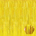 3 Pack Gold Foil Fringe Curtain Backdrop, 3.28Ft x 8.2Ft Metallic Tinsel Foil Fringe Streamer Curtains for Photo Booth, Mother's Day, Easter, Birthday, Wedding Party Decorations