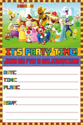 Set of 30 Classic Video Game Themed Happy Birthday Invitation Cards & Envelopes - Lightweight (230g), Postcard Style Invites for the Perfect Party Pack
