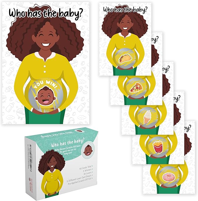 Party Hearty Baby Shower Games for Girl and Boy, 40 Emoji Scratch Off Lottery Tickets, Baby Games Ideas, Scratch Off Game