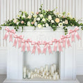 1 String of 8PCS Pink Bow Garland Banner Decoration,Pre-Strung Satin Ribbon Ornaments for Birthday,Bachelorette Party,Bridal Shower,Wedding,Engagement,Baby Shower,Graduation Decor,Anniversary