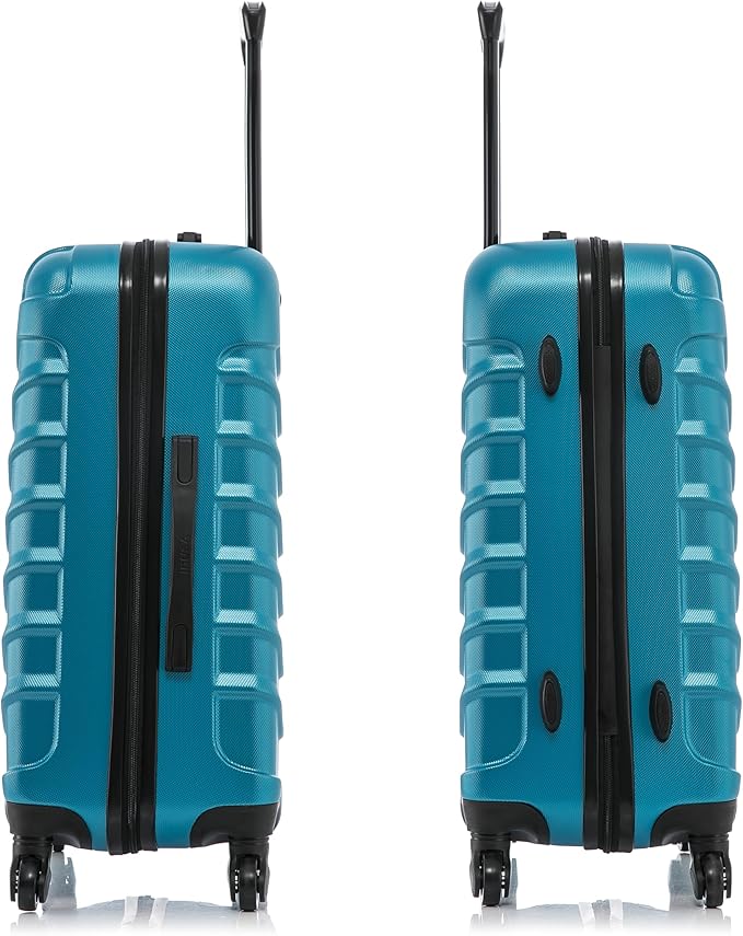 InUSA ENDURANCE Luggage with Spinner Wheels | Spacious Durable Lightweight Hardside Suitcase, Travel Bag with Handle and Trolley | 24-Inch Medium Checked Luggage | Teal