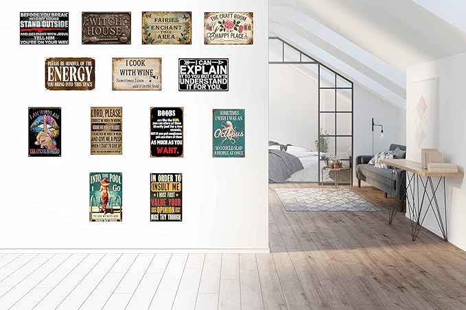 Humorous Octopus Metal Tin Sign 8x12 in Sometimes I Wish I Was An Octopus Quote Vintage Blue Ocean Rustic Wall Decor for Home Bar for Man Cave Kitchen & Bathroom for Room Decor