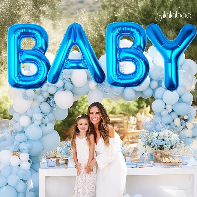 40Inch Blue Letter B Balloon Foil Helium Letter Balloons A-Z Giant Large Mylar Big Party Balloon for Birthday Party Decorations