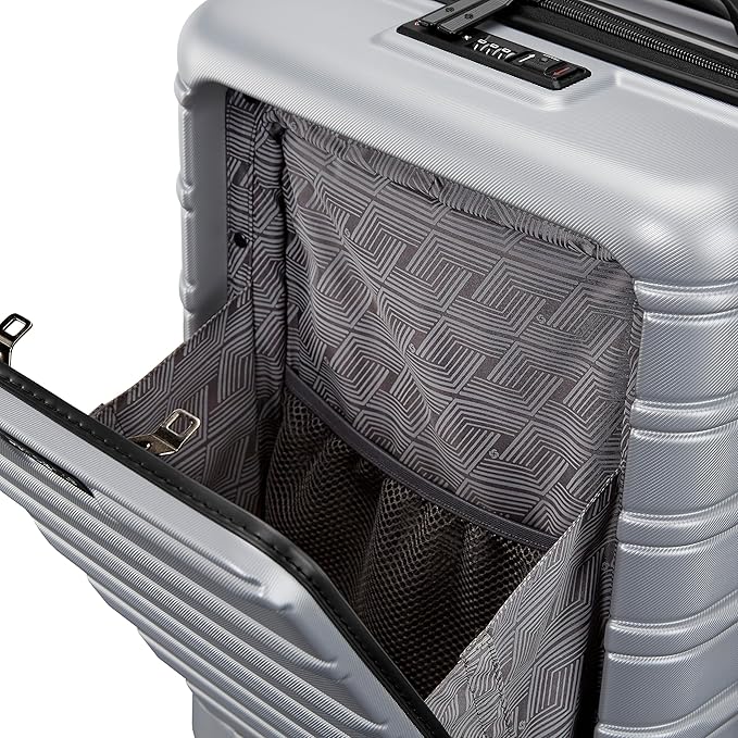 Samsonite Omni 2 Pro Hardside Expandable Luggage with Spinner Wheels, PRO 2PC SET (CO/M), Arctic Silver