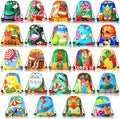 Marsui 24 Pcs Hawaiian Party Favor Drawstring Bags Gift Goodie Candy Favors Bags for Birthday Party Supplies