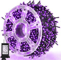 weillsnow 164FT 500 LED Purple Christmas Lights, 8 Modes Waterproof Plug in String Lights for Halloween Christmas Indoor Outdoor Yard Party Wedding Garden Home Decorations (Purple, 164FT)