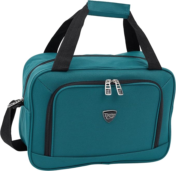 Travelers Club Chicago Hardside Expandable Spinner Luggage, Teal, 3 Piece Set