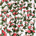 MARTINE MALL Flower Garland Rose Vines, 12 Strands 99Ft Flowers Vines for Bedroom, Rose Flower Garland Decoration, Rose Floral Garland for Room Table Birthday Wedding Party Garden Wall Decor