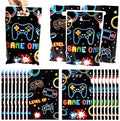 Video Game Party Favor Bags - 50Pcs Neon Video Gaming Goody Candy Treat Gifts Bags, Game on Theme Party Decorations for Kids Boys Girls Birthday Supplies