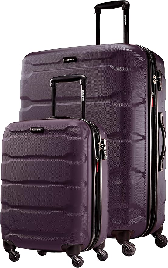 Samsonite Omni Pc Hardside Expandable Luggage with Spinner Wheels (Purple, 2-Piece Set (20/28))