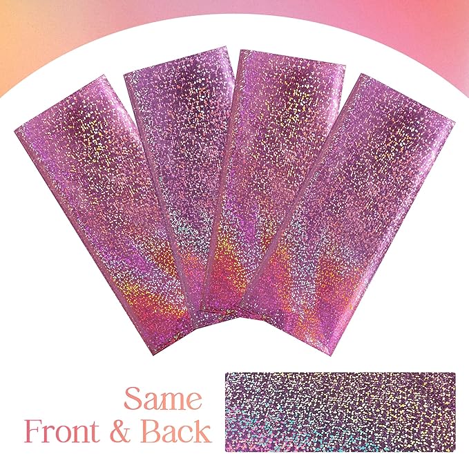 4 Pcs Pink Holographic Plastic Tablecloths Laser Table Covers 40" x 108" Foil Disposable Table Cloths for Themed Birthday Party Wedding Christmas Holiday Party Decorations