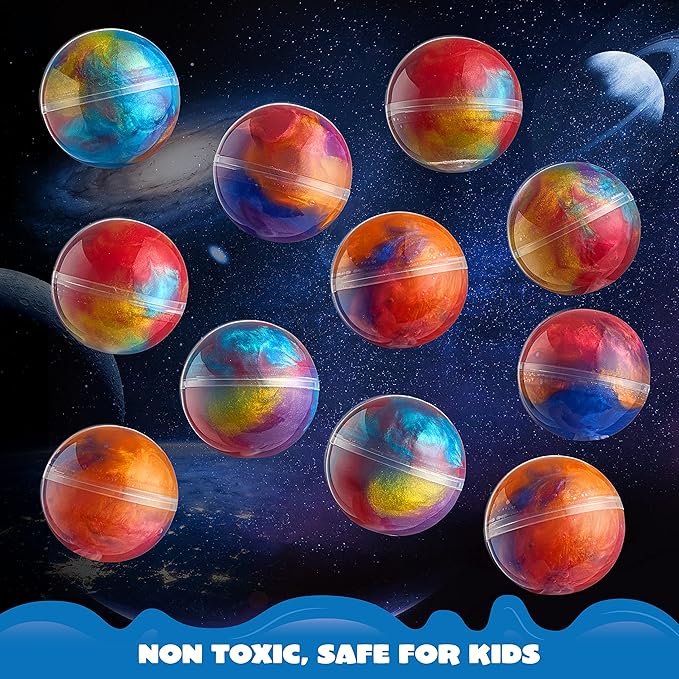 JOYIN Easter Slime Party Favors, 36 Pack Galaxy Slime Ball- Stretchy, Non-Sticky, Mess-Free, Stress Relief, and Safe - Toys for Girls and Boys - Classroom Reward, Party Supplies, Valentines