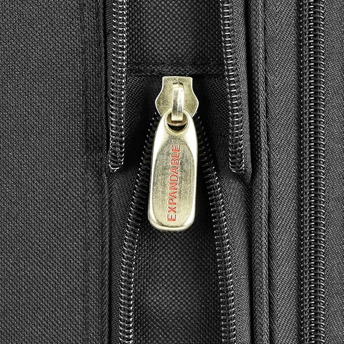U.S. Traveler New Yorker Lightweight Expandable Rolling Luggage, Gray, 3-Piece Set