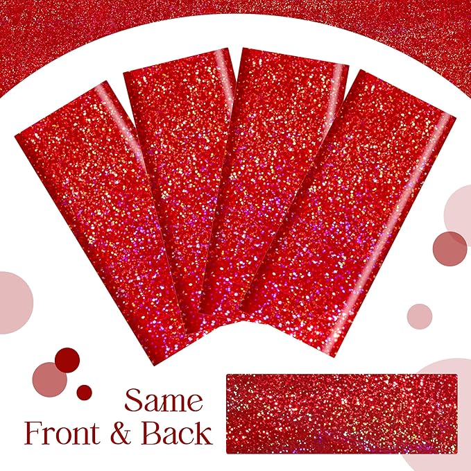 8 pcs Red Holographic Laser Tablecloths for Parties 40" x 108" Table Cloth Iridescence Shining Table Decoration For Valentines Galentines Day Princess Graduation Christmas Birthday Party Supplies