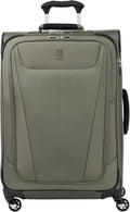 Travelpro Maxlite 5 Softside Expandable Luggage with 4 Spinner Wheels, Lightweight Suitcase, Men and Women, Slate Green, Checked-Medium 25-Inch
