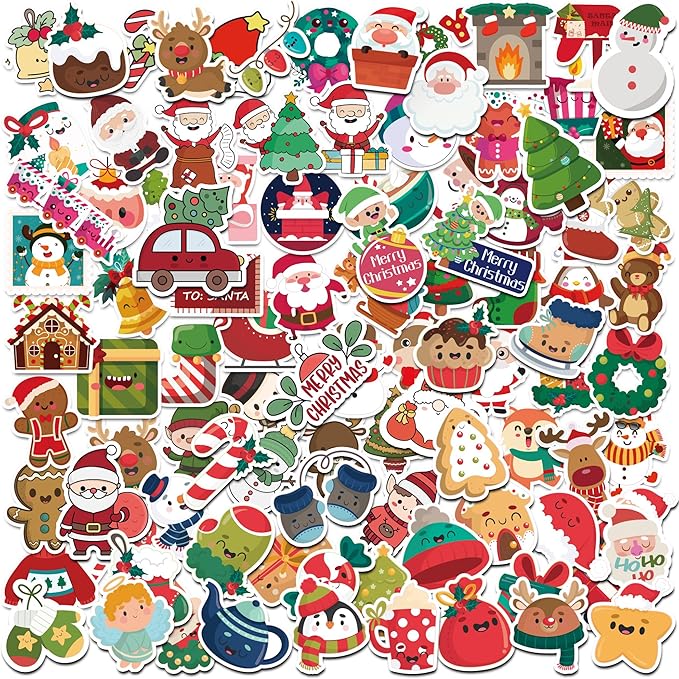 Stocking Stuffers for Kids, 100PCS Christmas Stickers, Toddler Stocking Stuffers, Kids Christmas Gifts for Boys Girls,Xmas Games Crafts Activities Party Favors Supplies