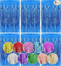 Homiest 6 Pack Royal Blue Tinsel Backdrop, 3.3x6.6 FT Metallic Tinsel Foil Fringe Curtains Party Decorations, Birthday Door Streamers for Baby Shower Wedding, Photo Booth Props Background Wall Decor