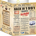35th Birthday Card for Women Men - Back In 1991 Newspaper - 35 th Happy BIRTHDAY card - 35 birthday gift for Her Him - JUMBO size - 35th birthday decorations Dad Mom - Best gifts for 35 year old