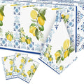 3-Pack Capri Lemon Table Cover Party Decoration Mediterranean Lemon Pattern Disposable Waterproof Decor Summer Spring Fruit Kid Birthday Dining Picnic Wedding