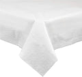 PLASTICPRO Disposable 3 Ply Paper & Plastic Tablecloth Absorbent, Waterproof, White Table Cover for Rectangle Tables fits 6-8 Foot Tables Size: 54'' X 108'' Case of 40