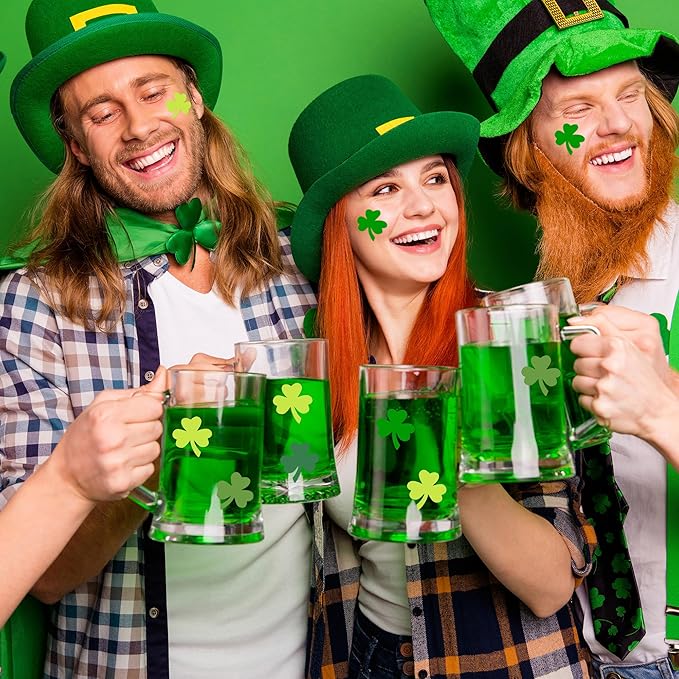 3600 PCS St Patricks Day Stickers Shamrock Stickers Small St. Patrick's Day Sticker for Kids Saint Patricks Day's Green Lucky Clover Self-Adhesive Labels Decor For Irish Party Envelope Cards Gift Bags