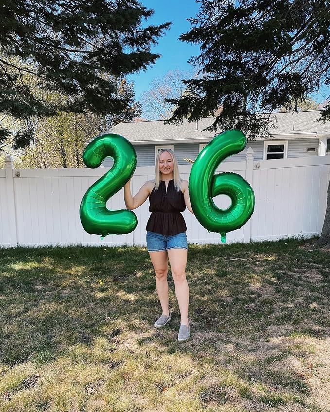 Dark Green Number 14 Balloon 40 Inch, 14th Birthday Party Decorations for Children, Giant 14 Foil Balloon for Party Supplies