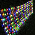 LJLNION Christmas Net Lights, 360 LED 12ft x 5ft Connectable Mesh Fairy String Lights,8 Modes Low Voltage Safe Adaptor for Xmas Trees, Bushes, Wedding, Outdoor Garden Decorations, Multicolor