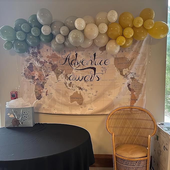 Green and Yellow Balloon Arch Kit 111Pcs Sage Green Mustard Yellow Balloons Garland Boho Lemon Yellow Ivory White Sand Birthday Party Balloons for Sunflower Bear Bee Baby Shower Wedding Decorations