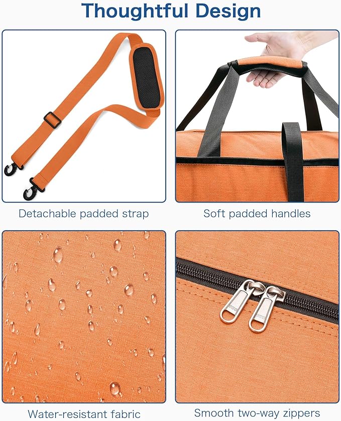 120L Foldable Waterproof Travel Duffel Bag for Men and Women with Shoe Compartment (Orange, EXTRA LARGE, 120L)