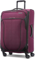 American Tourister 4 KIX 2.0 Expandable Softside Luggage with Spinner Wheels, 24 SPINNER, PURPLE ORCHID