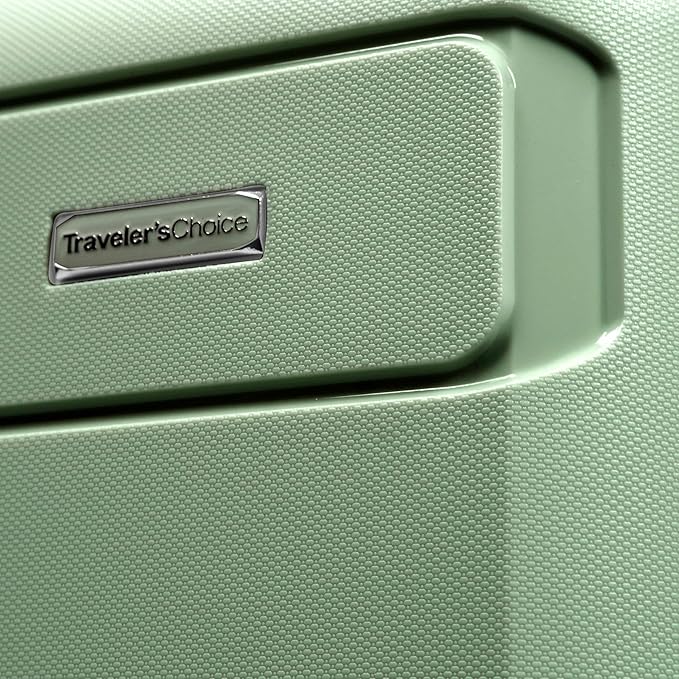 Traveler's Choice Pagosa Hardshell Expandable Luggage with Spinner Wheels, Green, 26-Inch Medium