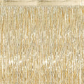Crosize 2 Pack 3.3 x 9.9 ft Foil Fringe Curtains Party Decorations Champagne Gold,Tinsel Curtain Backdrop for Parties, Door Streamers, Glitter Streamer Backdrop for Birthday Decoration