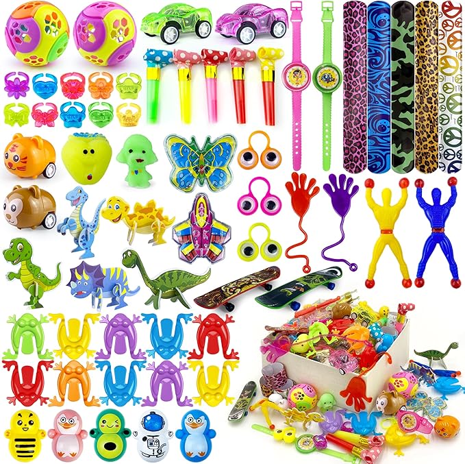 XIPEGPA 62PCS Party Favors Toy Assortment for Classroom Rewards Bulk Toys Birthday Party Toys Goodie Bag Filler Treasure Box Gifts for Boys and Girls